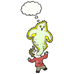 cartoon man possessed by ghost