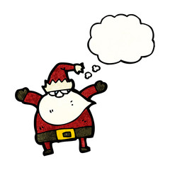 santa claus with thought bubble
