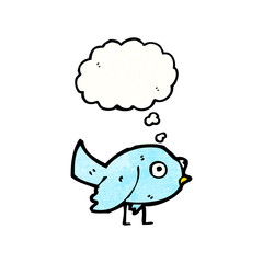 little blue bird cartoon