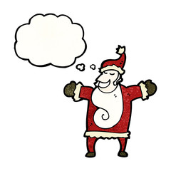 santa claus with thought bubble
