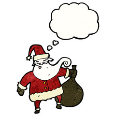santa claus with thought bubble