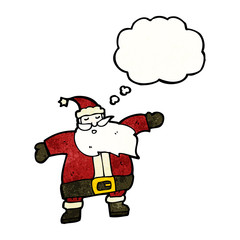 santa claus with thought bubble