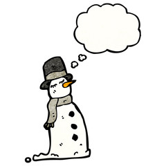 cartoon snowman