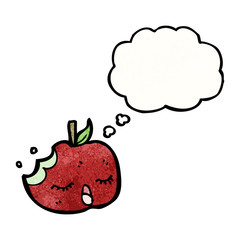 cartoon apple with speech bubble