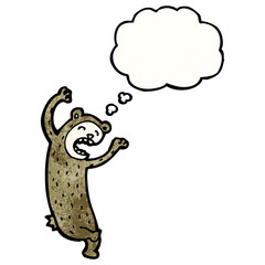 bear with thought bubble cartoon
