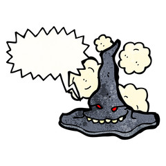 cartoon spooky witch hat