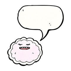 cartoon cloud with speech bubble