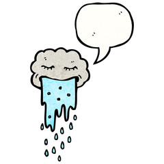 cartoon cloud with speech bubble