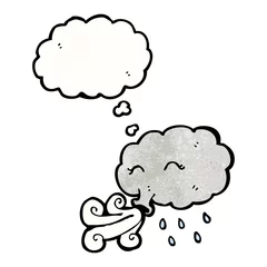 Deurstickers cartoon stormcloud blowing © lineartestpilot