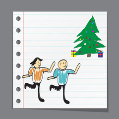 Man Dresses Up Christmas Tree