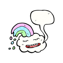 cartoon cloud with speech bubble