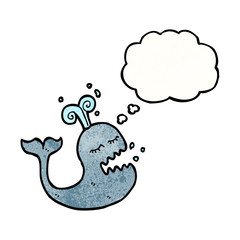 cartoon whale with thought bubble