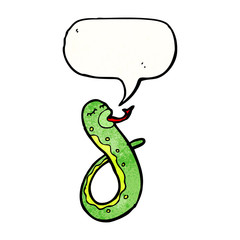 cartoon snake with speech bubble