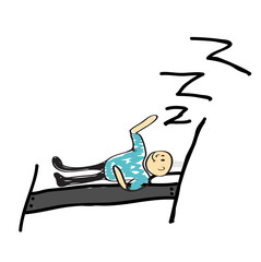 man dreams on the pillow, illustrator