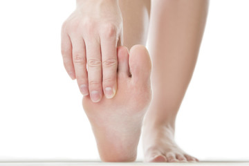  Massage of female foot