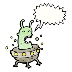 cartoon alien invader