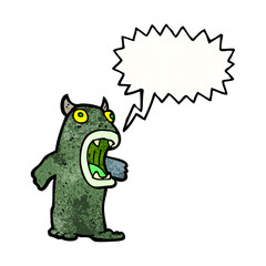 frightened monster cartoon