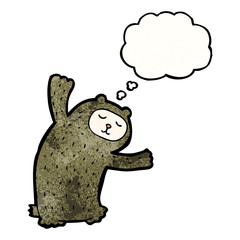 bear with thought bubble cartoon
