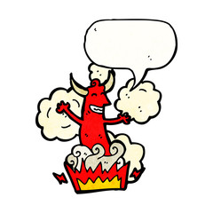 Obraz na płótnie Canvas cartoon devil with speech bubble