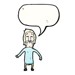 Fototapeta premium cartoon mustache man with speech bubble