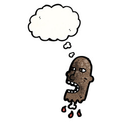 gross severed head cartoon