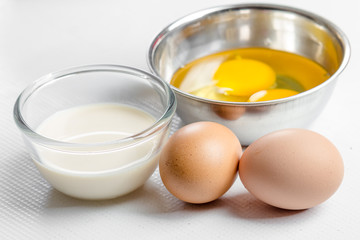 Raw eggs