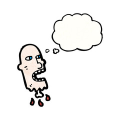 gross severed head cartoon