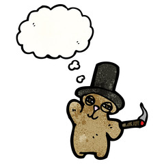 cartoon rich teddy bear