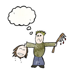 child's drawing of a horror movie