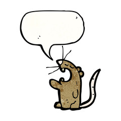 mouse with speech bubble cartoon