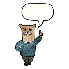 Retro cartoon with texture. Isolated on White.