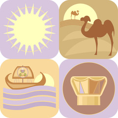 Travel to Egypt, vector icons