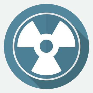 recommend clip art: radiation symbol on white circle with a long shadow