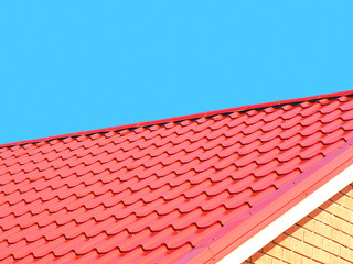 Red roof tiles.