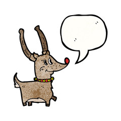 reindeer with speech bubble cartoon