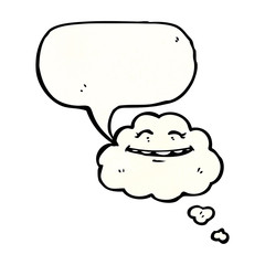 cartoon happy cloud