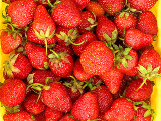 Strawberry taken closeup.