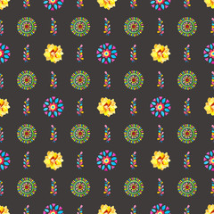 Watercolor Retro pattern of geometric shapes