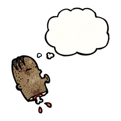 cartoon chopped head