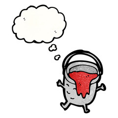 cartoon paint bucket