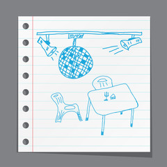 disco ball doodle