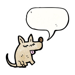 cute little dog with speech bubble