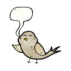 cartoon singing bird