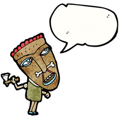 cartoon shaman tribesman