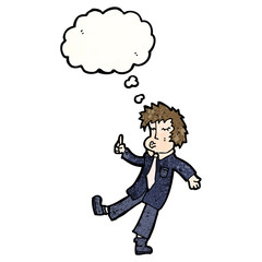 cartoon man explaining great idea