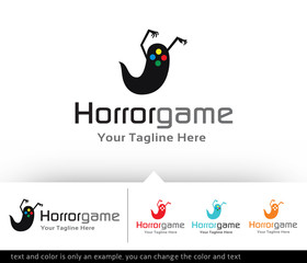 Horror Game Logo Design Template