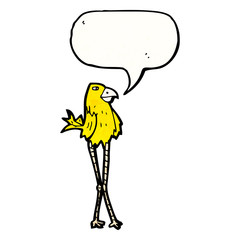 cartoon long legged bird