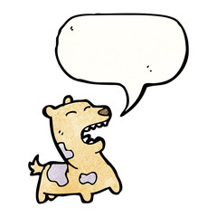 little dog with speech bubble