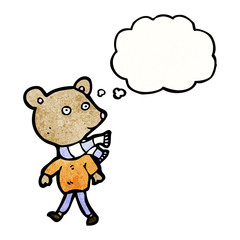 cartoon bear with thought bubble