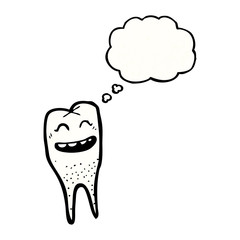cartoon grinning tooth